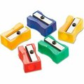 Acme United Westcott One-Hole Manual Pencil Sharpeners, 4in x 2in x 1in, Assorted Colors, 24/Pack 15993